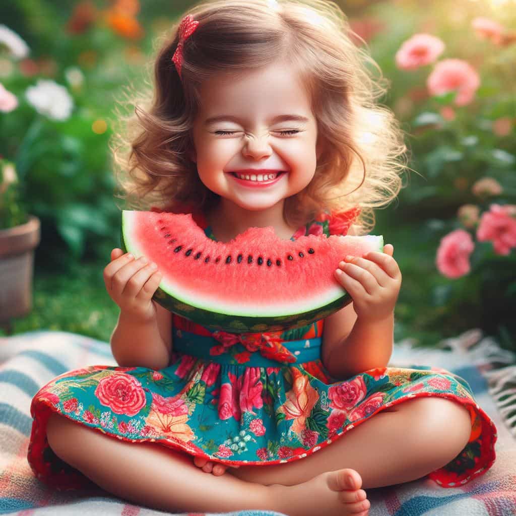 Sweet Summer Bliss: Little Girl’s Watermelon Delight Goes Viral