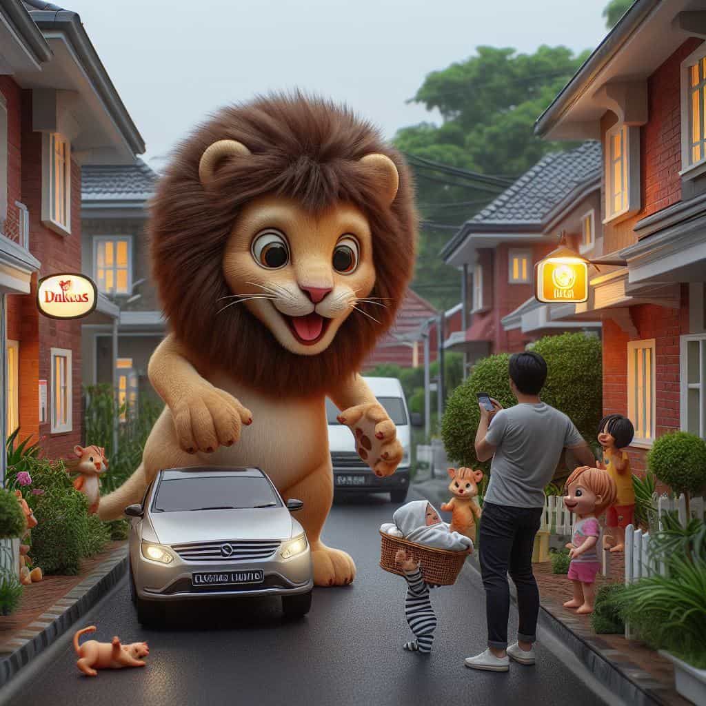 Lion’s Lair Laughter: The Hilarious Antics of a Mischievous Baby in the ‘Hood