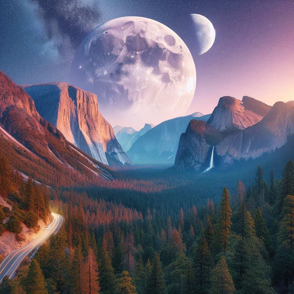 Journey to the Moon: Homeward Bound from Yosemite in California’s Sierra Nevada Range