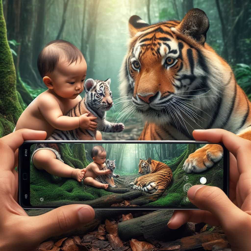 Wild Companions: Stunning Images of a Baby and a Tiger Capturing the Wonder