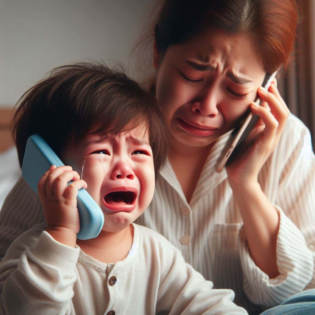 Heartfelt Connection: A Baby’s Tearful Phone Call to Mother Opens Online Viewers’ Hearts