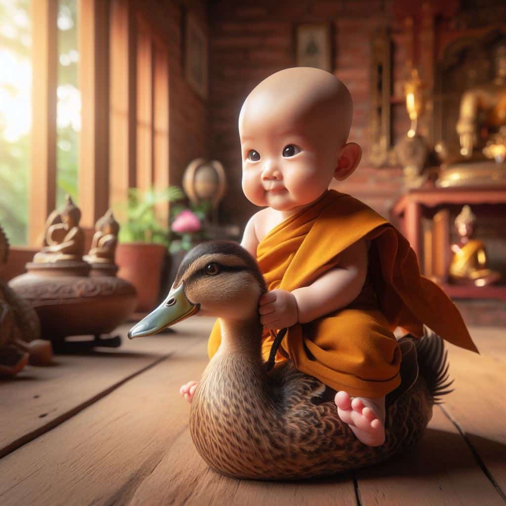 Monk on the Move: Sensational Image of a Baby Monk Riding a Motorcycle Goes Viral Online